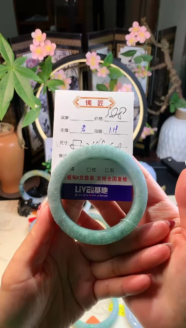 【闪购商品】翡翠手镯未镶嵌1 翡翠手镯 57