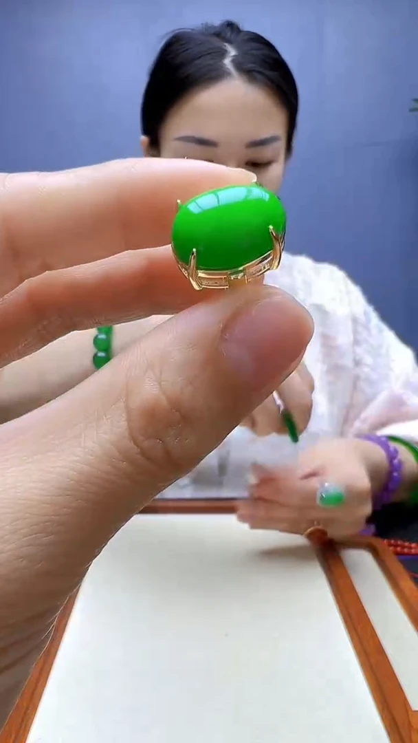 翡翠14K金镶嵌颈饰丹丹diy颈饰