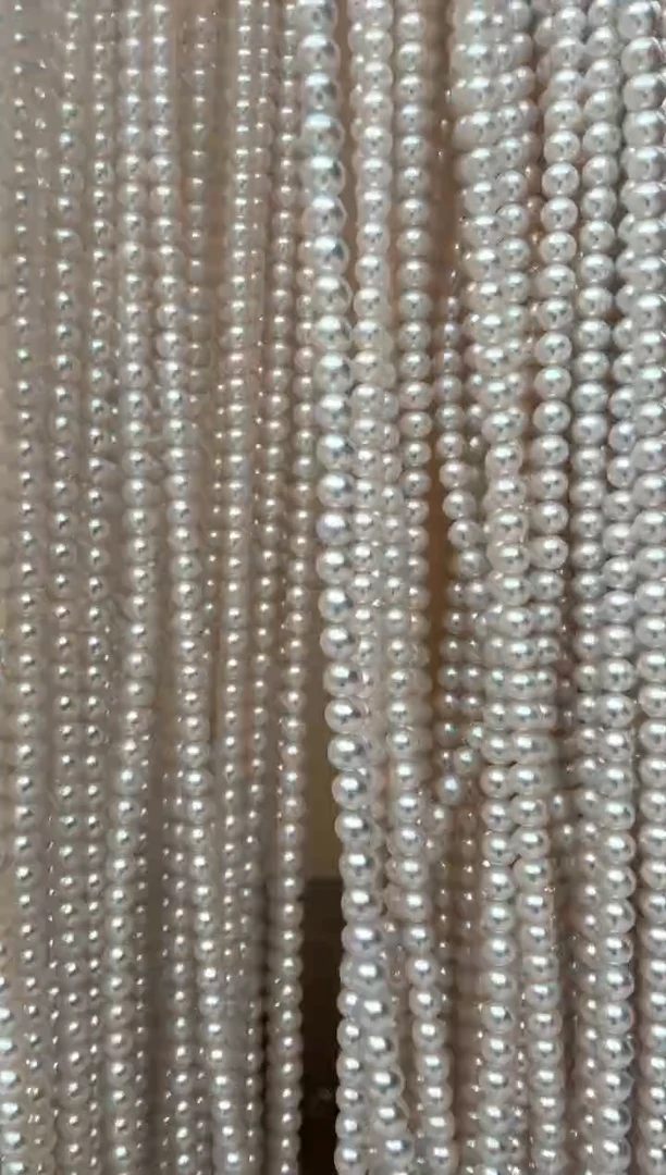 颈饰银S925镶嵌淡水珍珠5-6小米