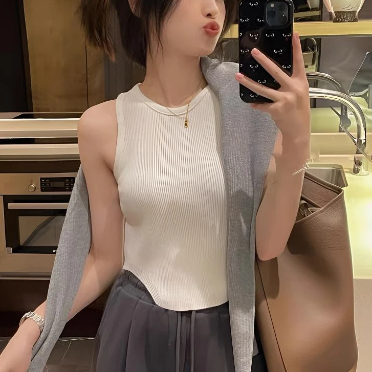 FANBIQI/范彼奇莱赛尔天丝高级背心夏季打底显瘦修身纯色女背心