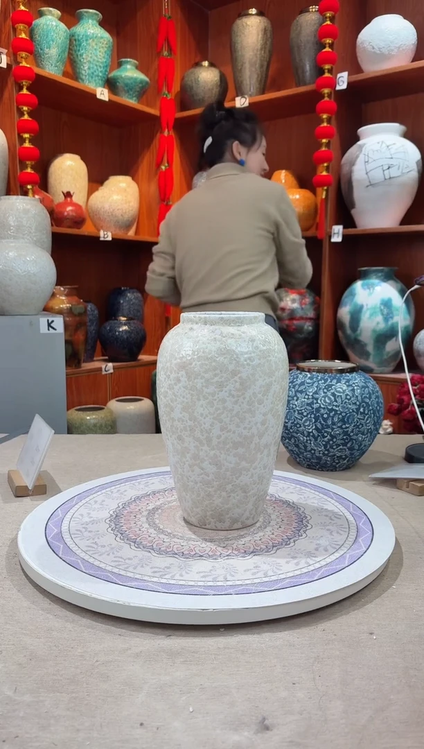 【闪购商品】瓶茶白 中号 精品陶瓷花瓶 无花