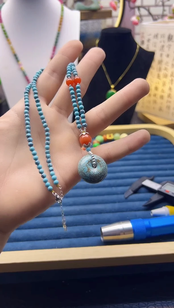 【闪购商品】玛瑙/玉髓颈饰银S925镶嵌X149