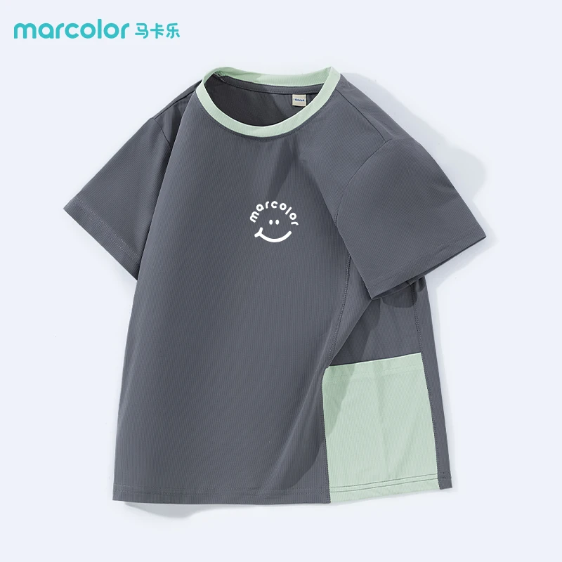 移殆zj慎拍MC27童装儿童凉感短袖t恤夏款男童夏季薄款体恤