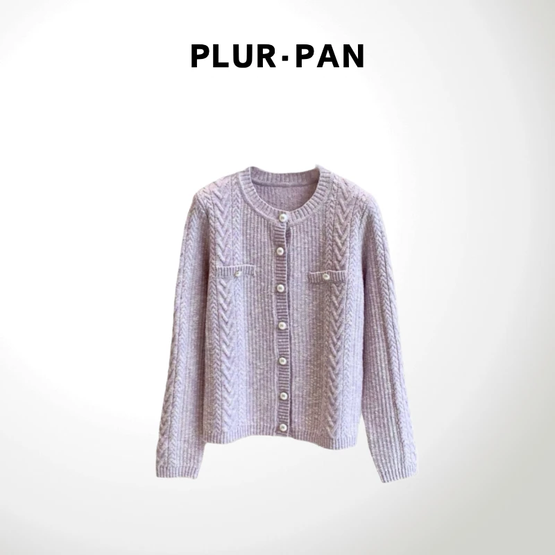 PLUR·PAN纯色时尚气质百搭开衫