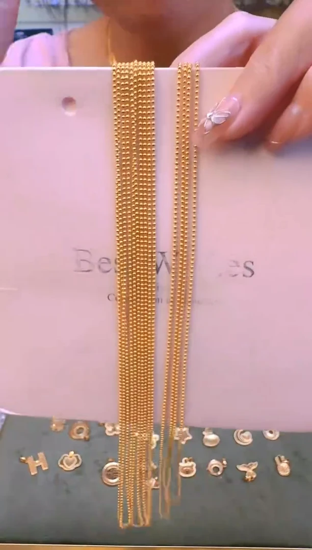 45cm固定不可调节光面珠珠链1.80g（多样性发货）