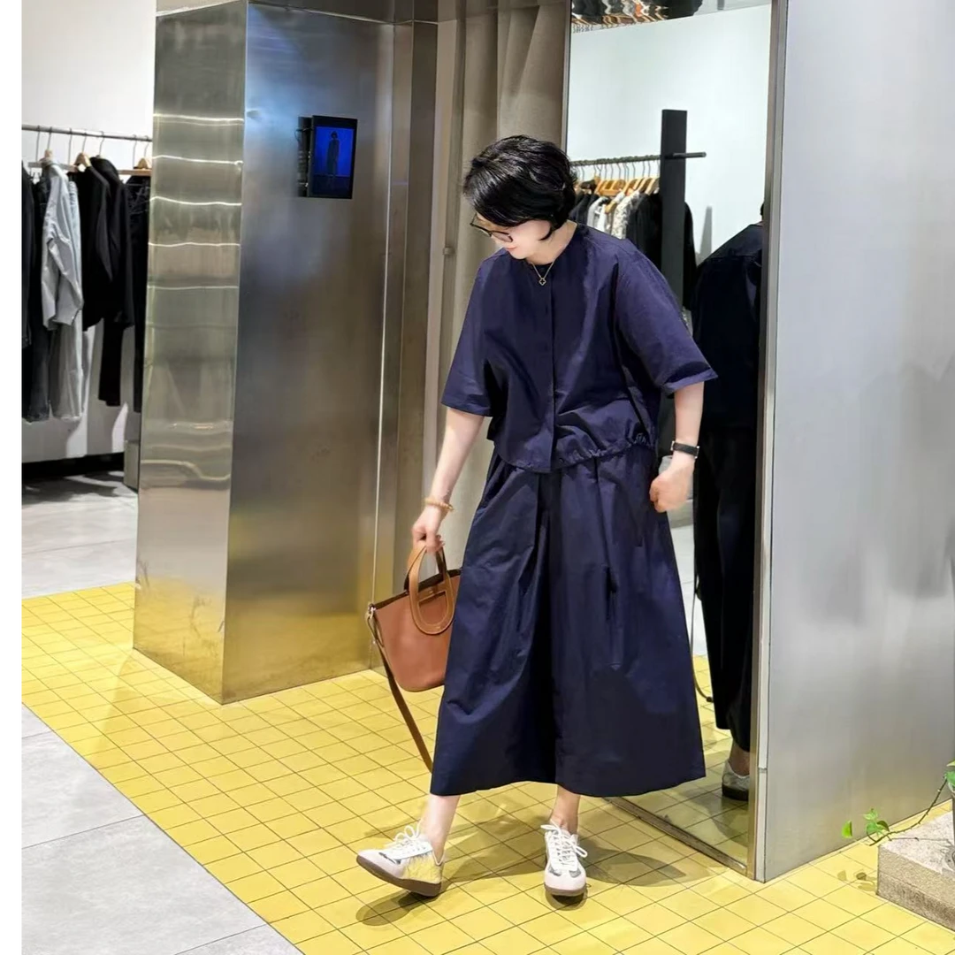 YGC复古森系质感宽松舒适休闲裤25952