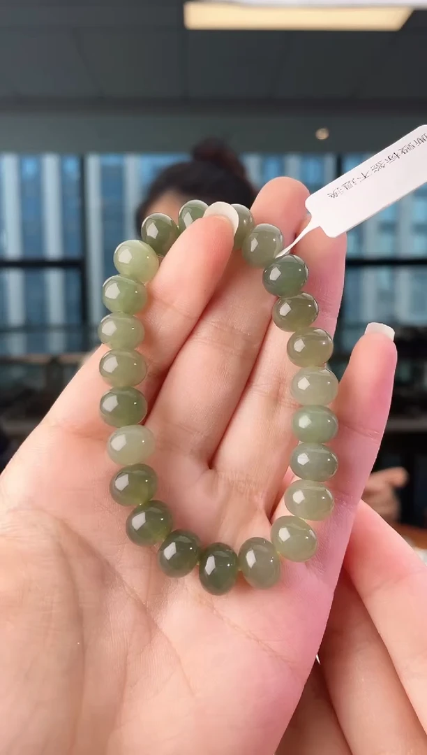 未镶嵌手串和田玉算盘珠手串 xp