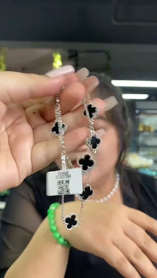 玛瑙/玉髓项链银S925镶嵌多样性发其一颜色微差