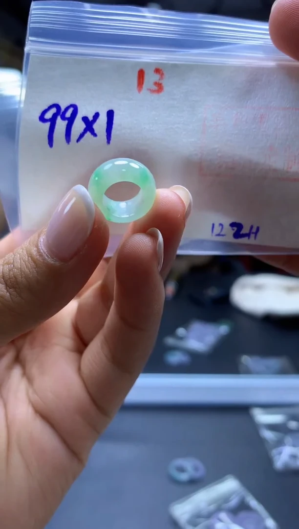 未镶嵌定制翡翠甜甜圈#99元-毛货需精细抛光