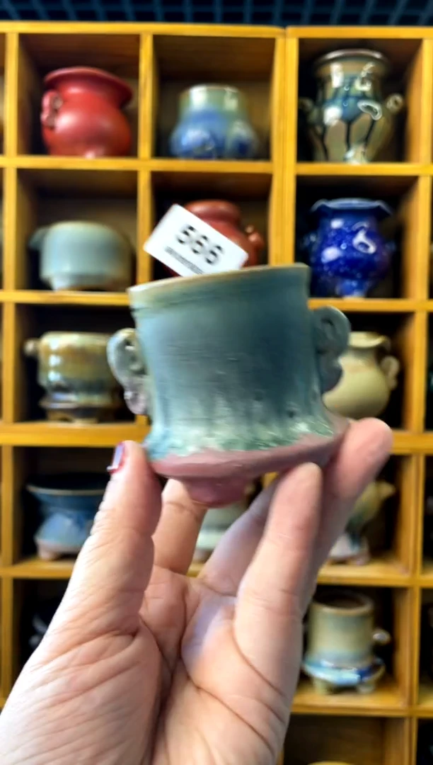 【闪购商品】陶566 内口4【喵喵团圆多肉盆】