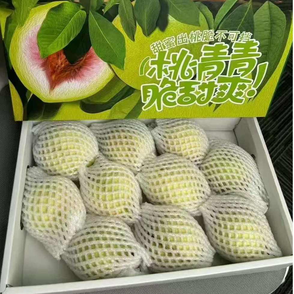【3周年庆】桃青青丑桃脆桃4斤原箱礼盒纯甜无酸好吃 顺丰包邮