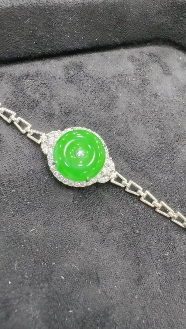 银S925镶嵌手链翡翠多样性团购发一件