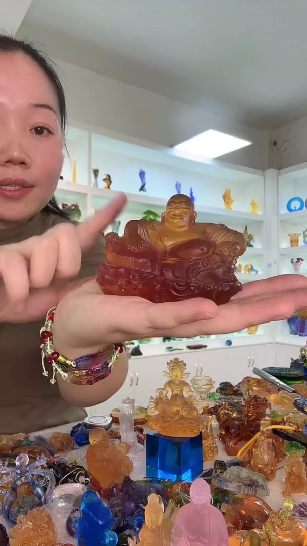 手工艺品琉璃弥勒