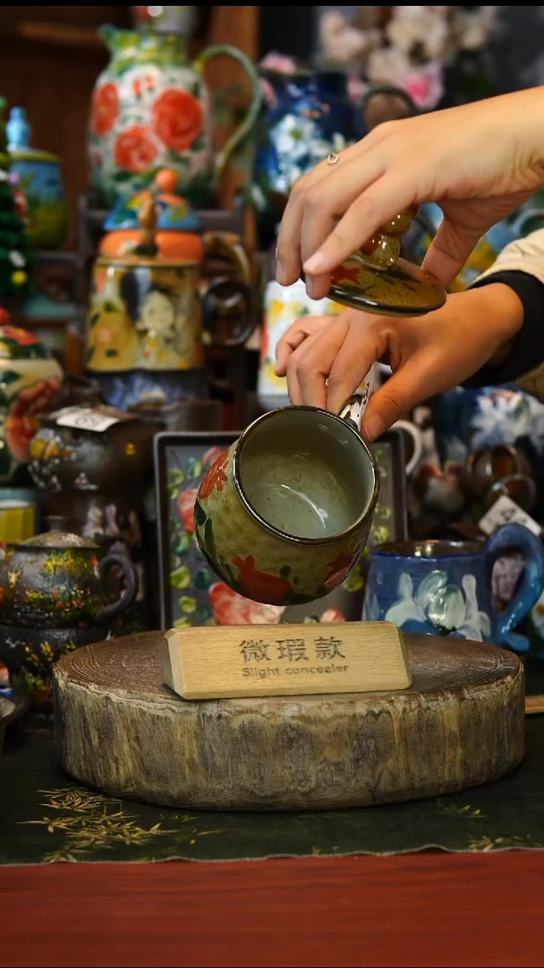 陶瓷微瑕69景德镇手工陶瓷釉下彩