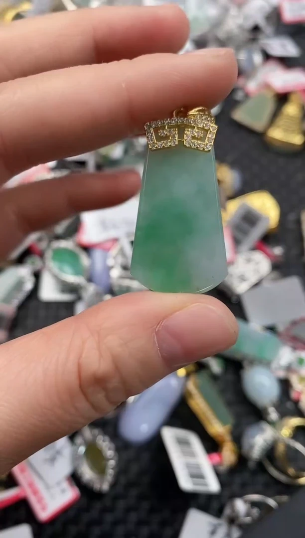 银S925镶嵌戒指翡翠333               5