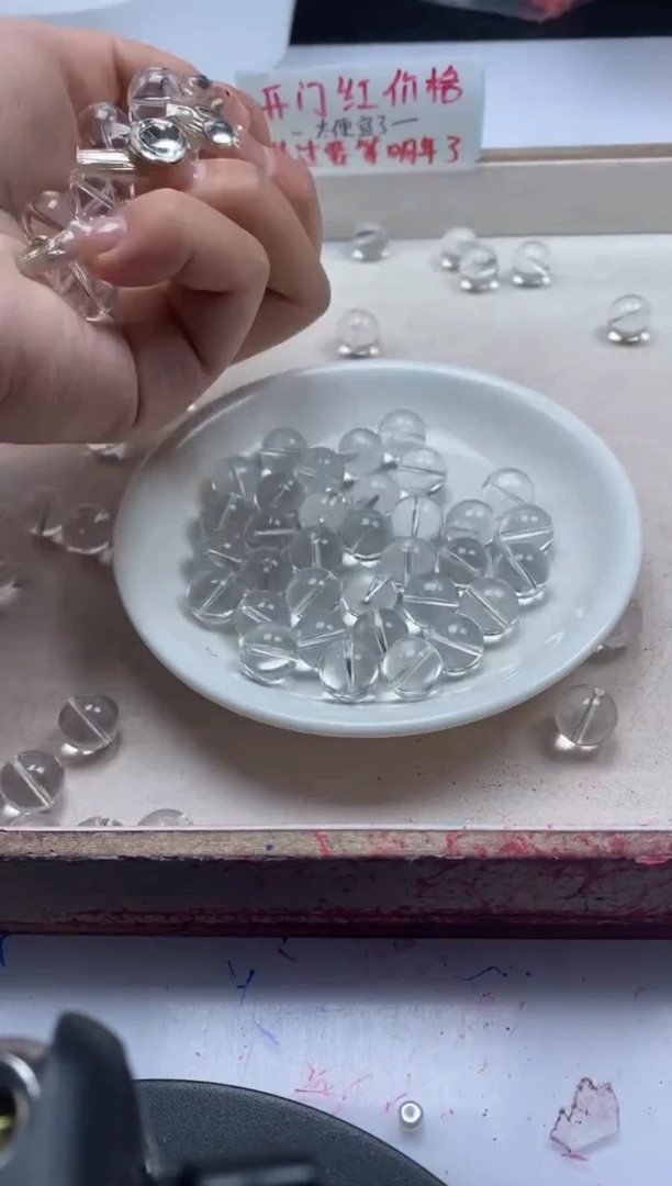 【闪购商品】水晶颈饰未镶嵌w187白水晶12mm*5颗