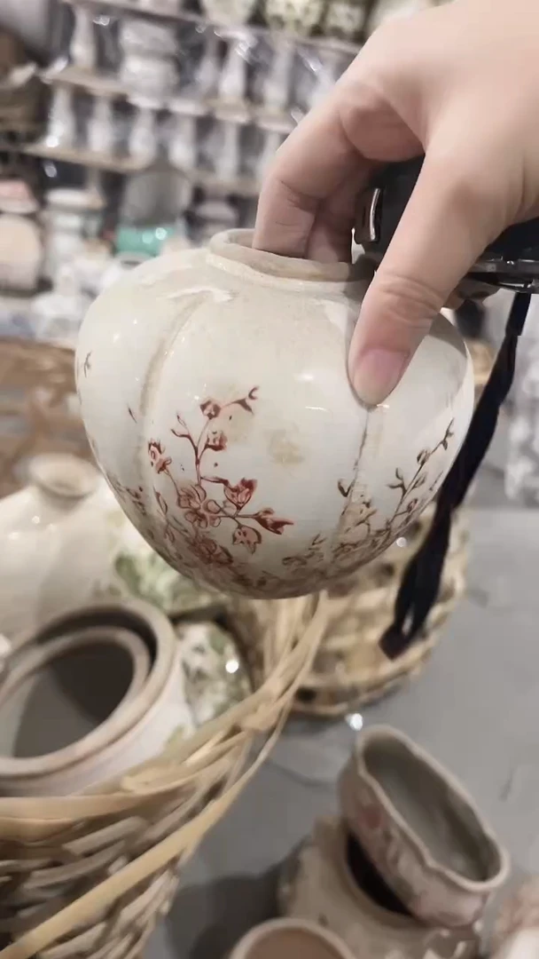 【闪购商品】陶瓷陶瓷花盆高12.5CM内口3.5CM