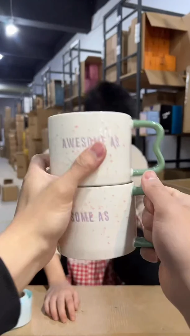 【闪购商品】杯白色祝福咖啡杯2件套