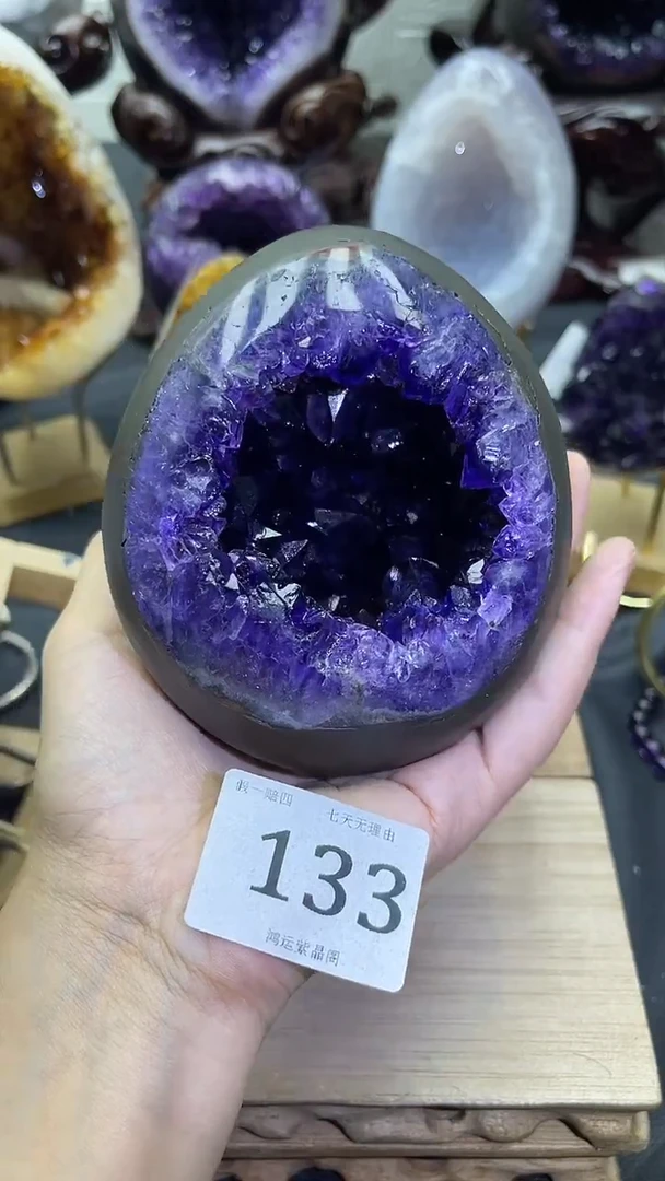 未镶嵌大型摆件（非配饰）紫晶133号龙蛋