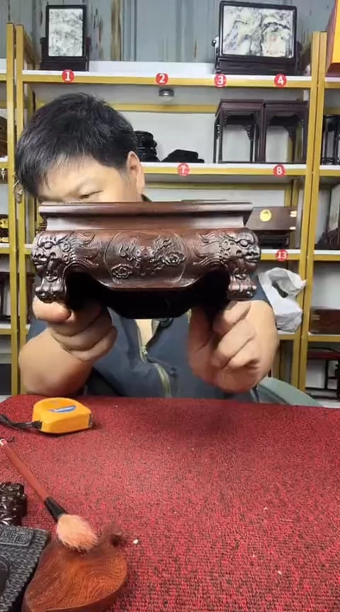 木非洲黑檀正方底座15CM
