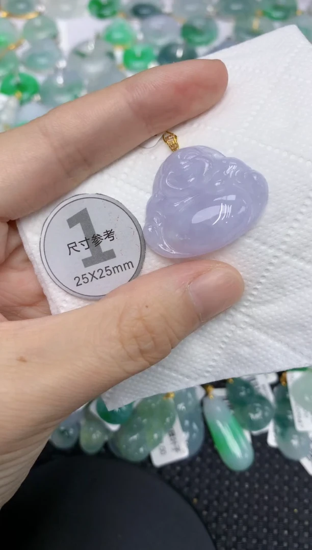颈饰18K金镶嵌翡翠111111111
