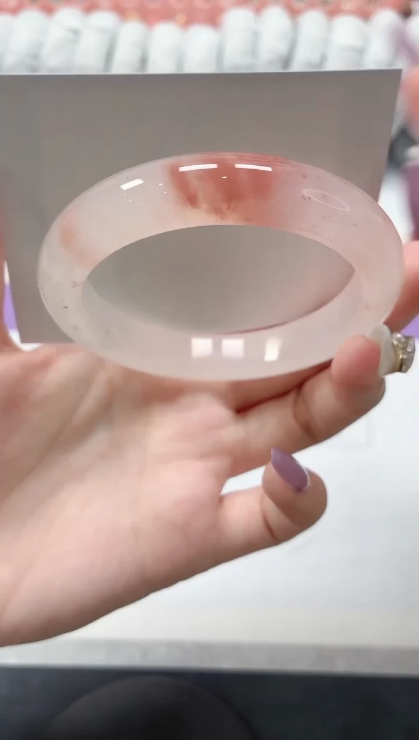 石英质玉手镯未镶嵌93-桃花56.3