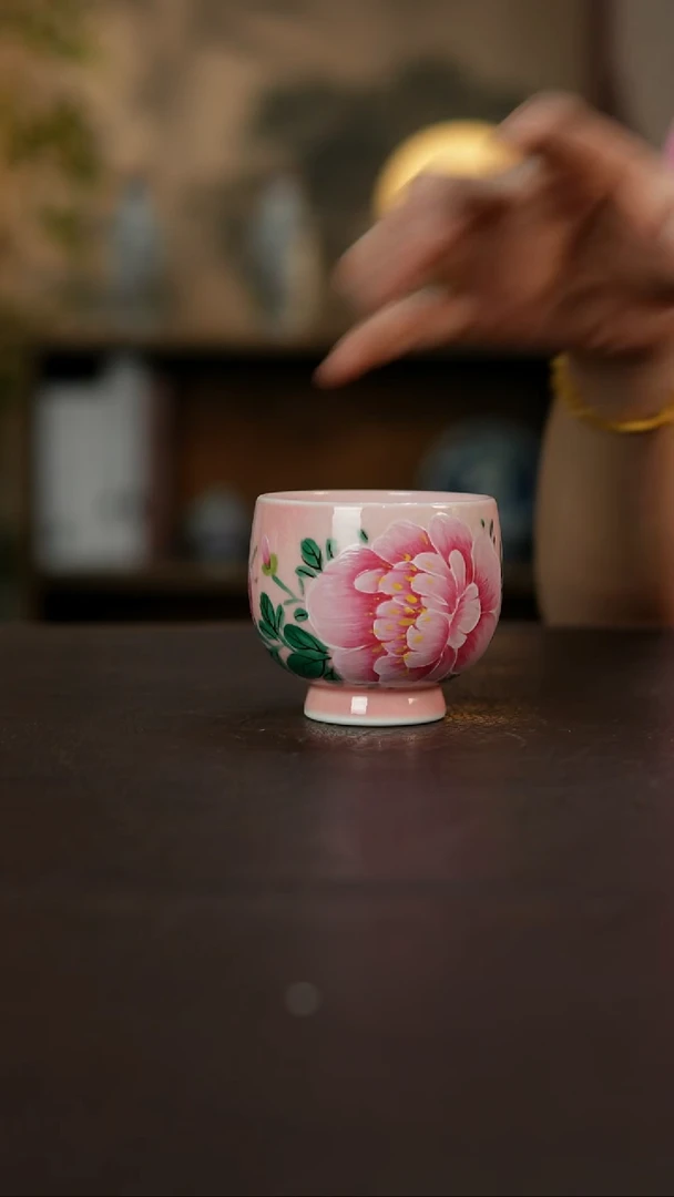 杯景德镇陶瓷杯碗柴烧多人