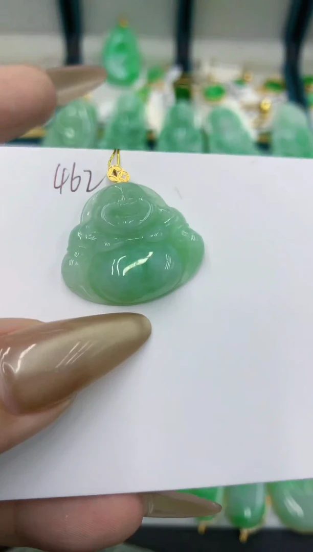 颈饰18K金镶嵌翡翠111111