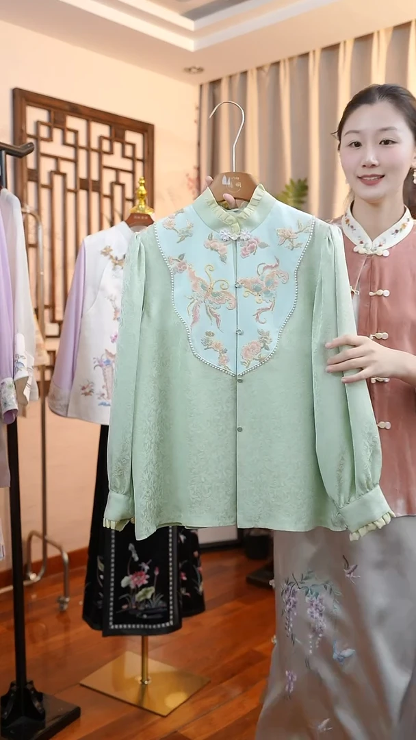 刺绣桑蚕丝非遗苏绣服饰