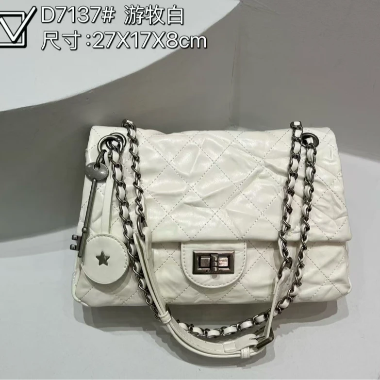 【RAIN.CUN】ZT-D7137-游牧白-高定轻奢时尚百搭潮流女神包包