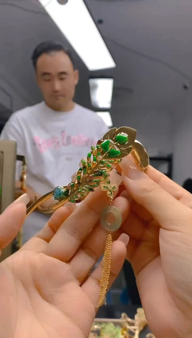 【闪购商品】翡翠耳饰合金125翡翠发簪
