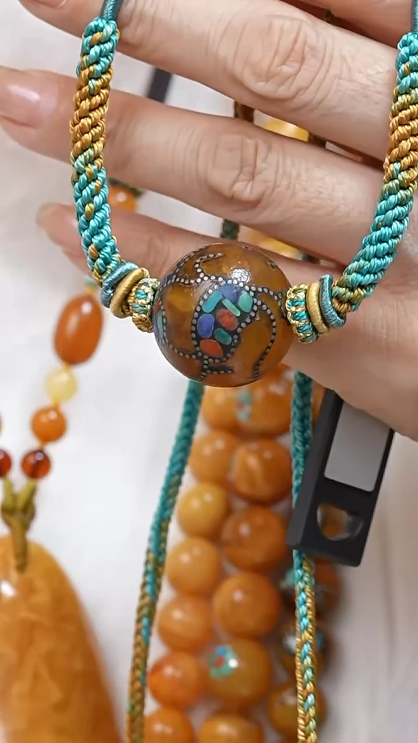 蜜蜡颈饰未镶嵌2007天然蜜蜡珠宝奇石全部保真