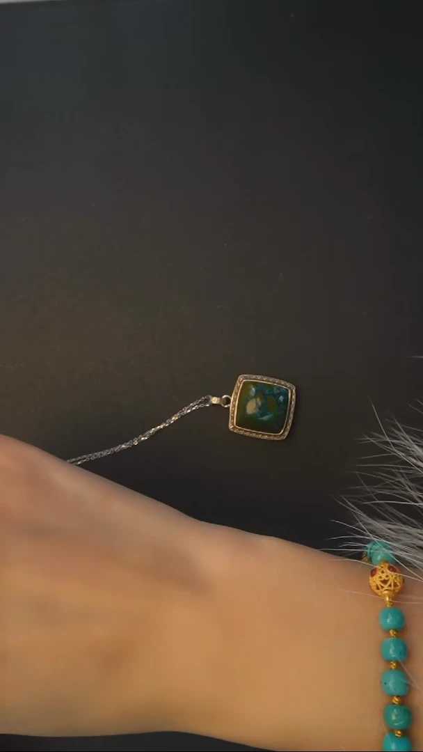 【闪购商品】青金石吊坠银S925镶嵌发货一件