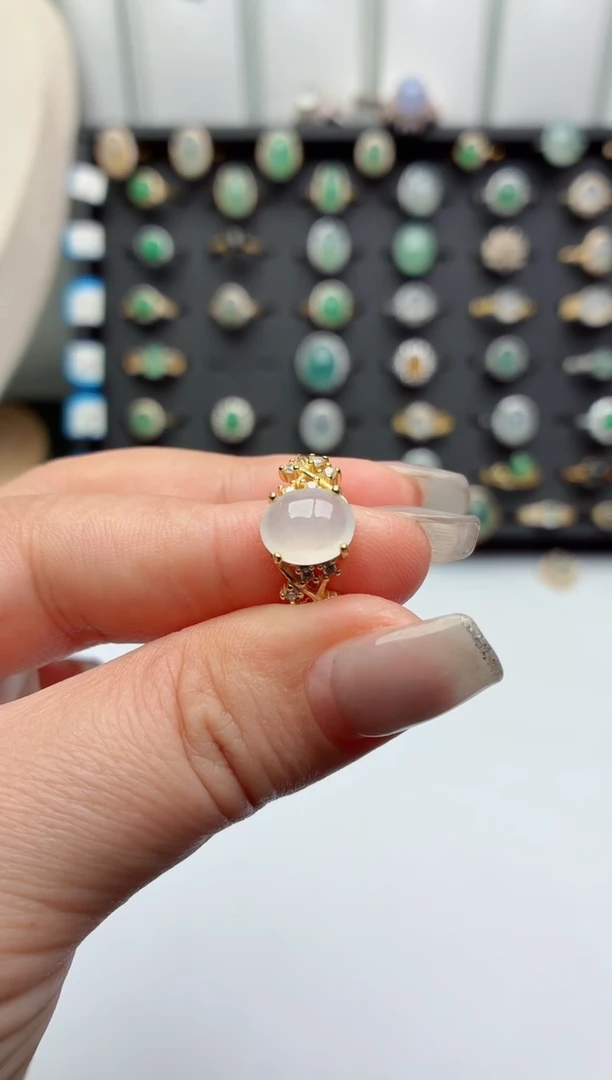 银S925镶嵌戒指翡翠.