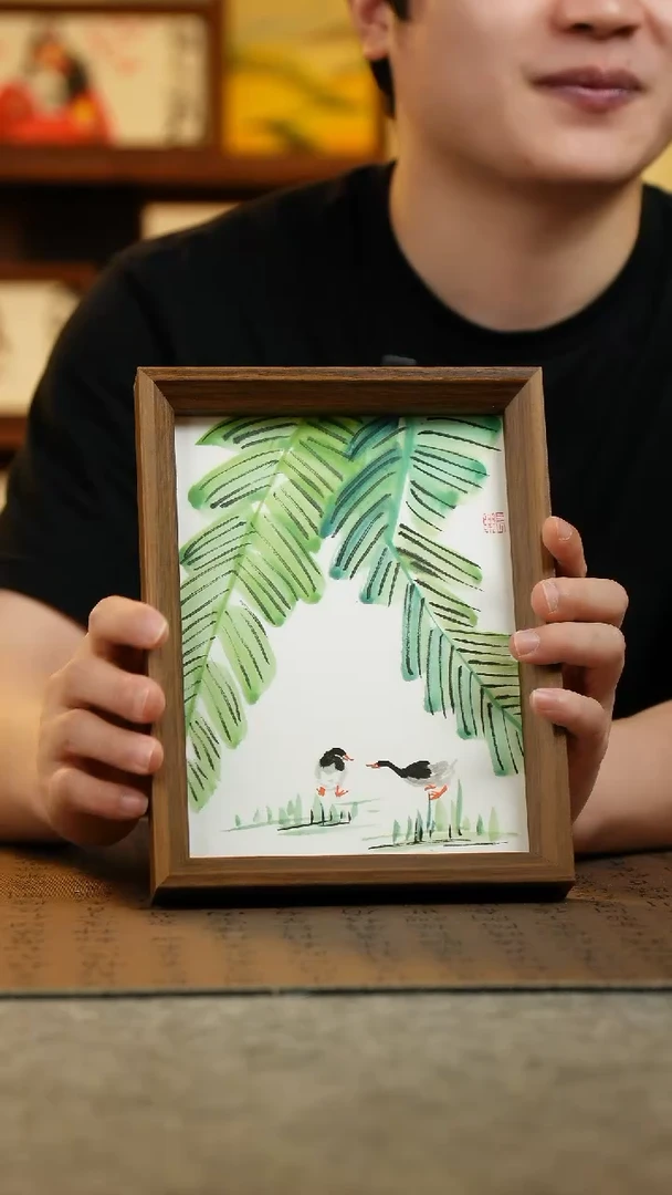 国画17*23纯手绘国风国画摆台