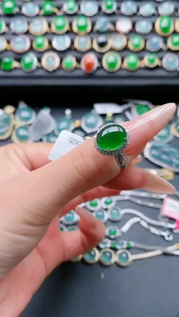 【闪购商品】翡翠戒指银S925镶嵌1111111