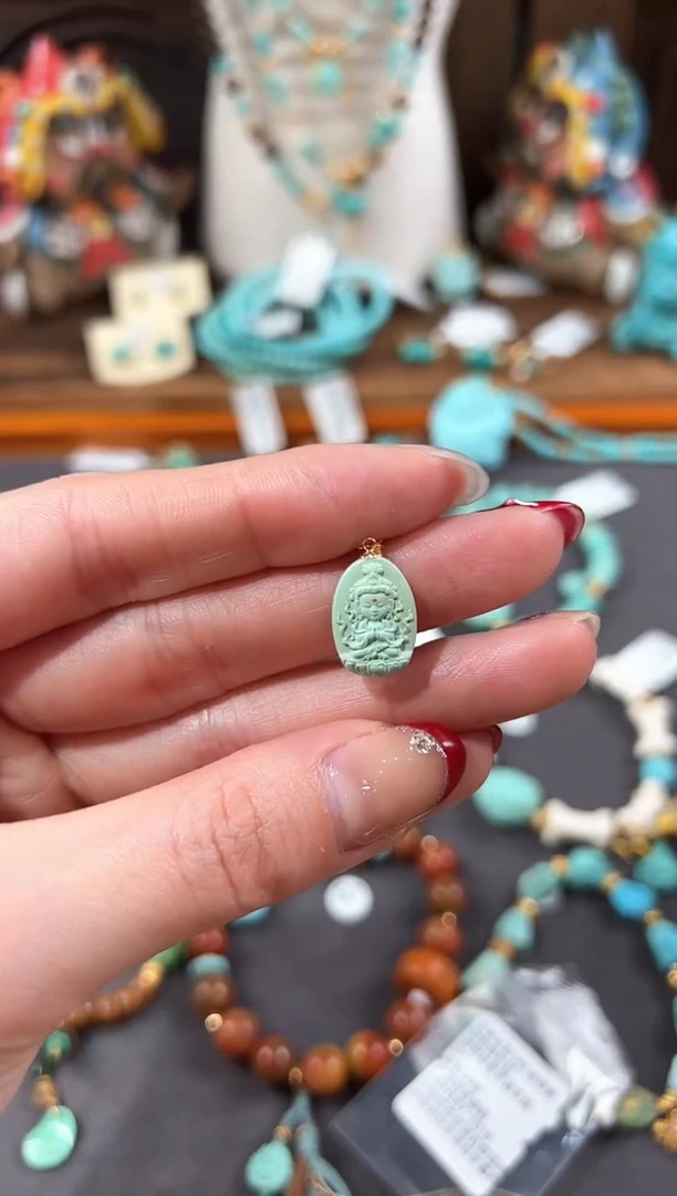 【闪购商品】绿松石提溜18K金镶嵌绿松石提溜