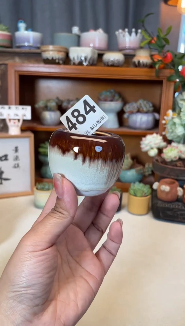 瓷片484知木小芳花盆
