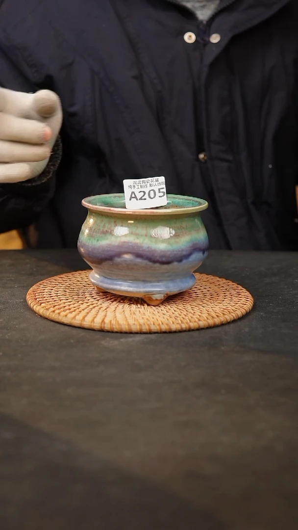 【闪购商品】瓷片205泥泥手工花盆