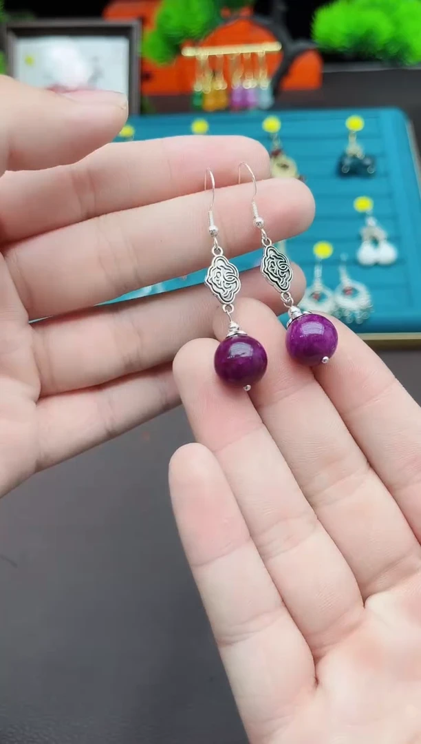 【闪购商品】玛瑙/玉髓耳钉银S925镶嵌202000