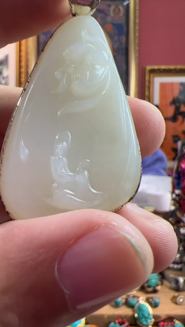 未镶嵌和田玉挂件25号 和田玉吊坠套装ylp29*51mm