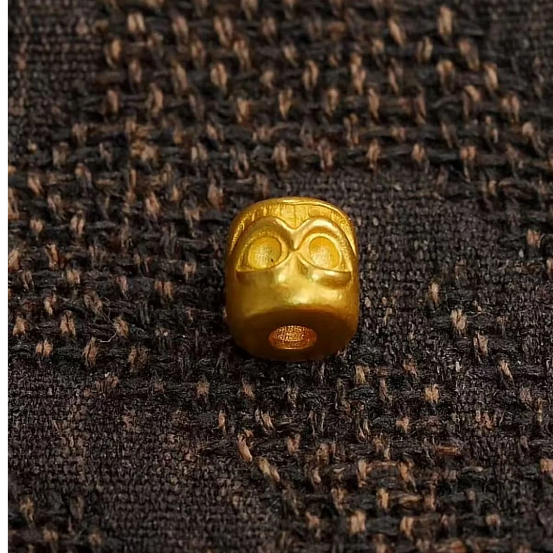 汕溏珠宝 足金黄金 【怒目】diy串珠 工46