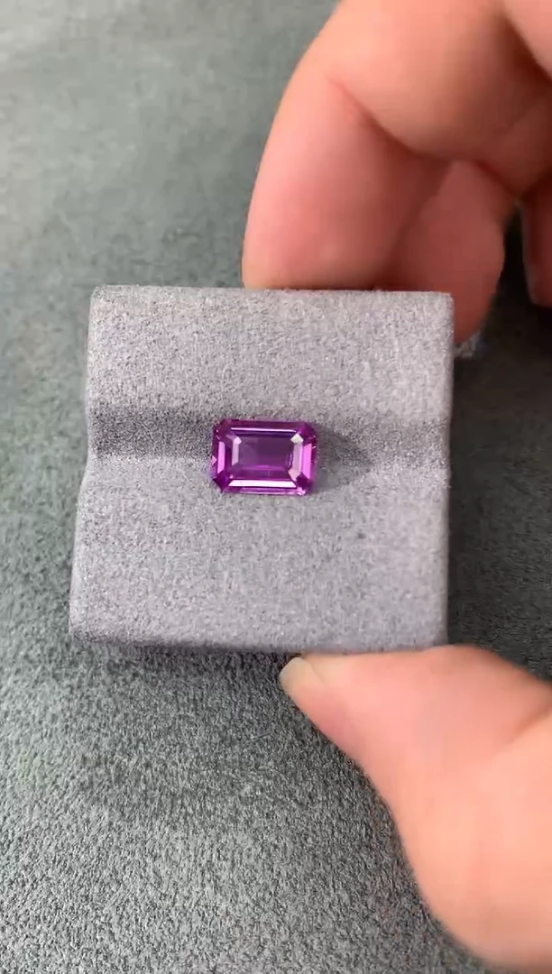 裸石彩色蓝宝石无烧紫罗兰2.55CT