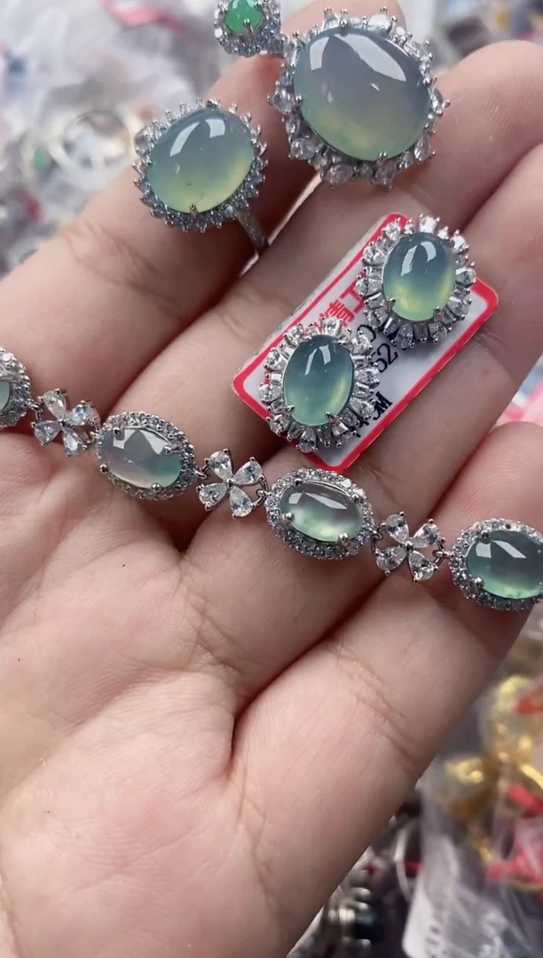 银S925镶嵌戒指翡翠10 0000  4