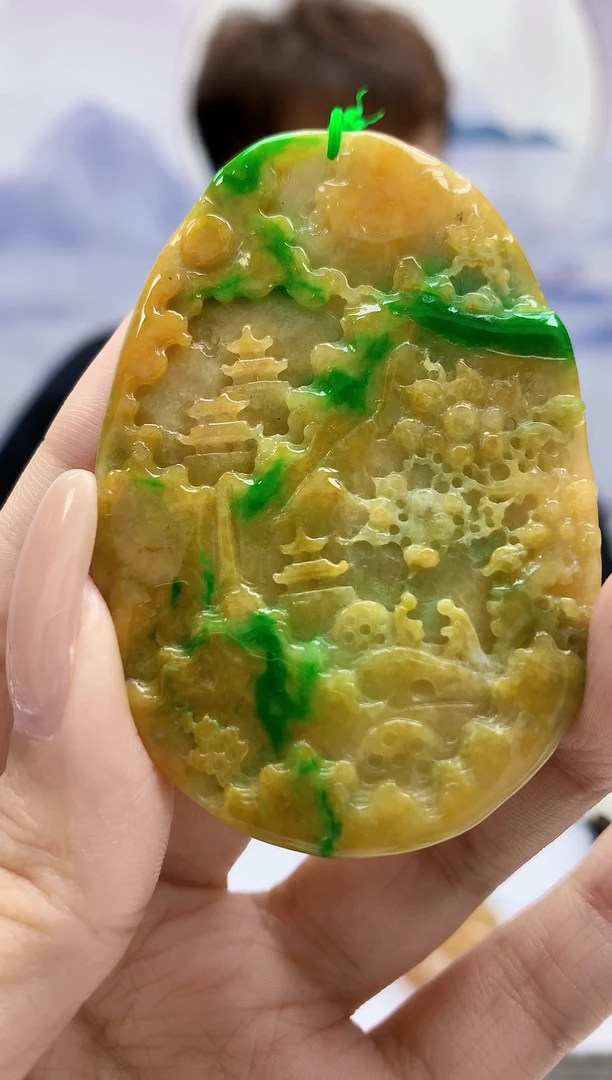 定制翡翠未镶嵌4868xx-毛货挂件33