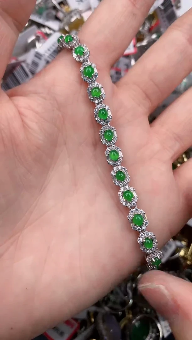 银S925镶嵌戒指翡翠555           1