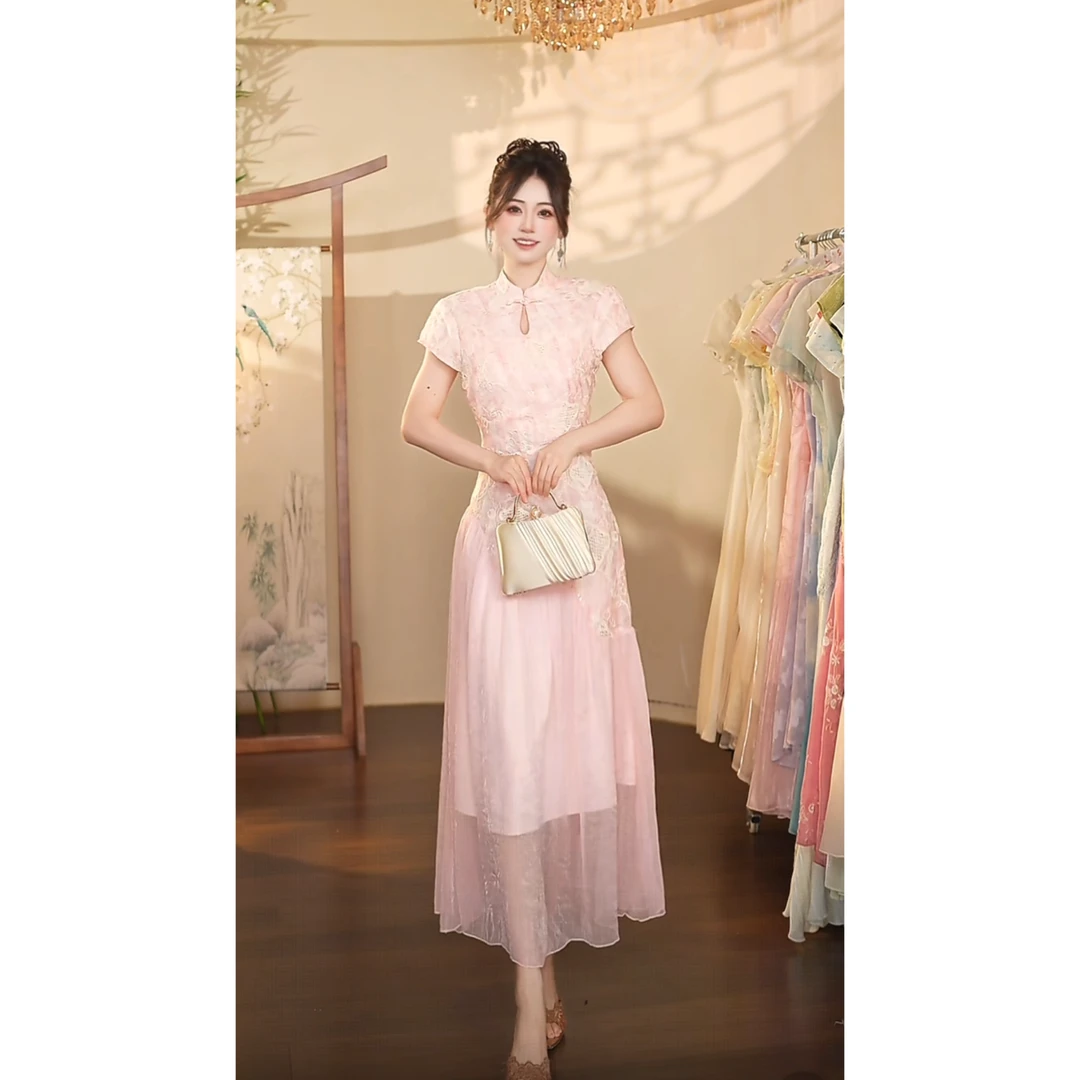 瑞瑞定制-1669（仲夏花影）连衣裙Q7737-XX