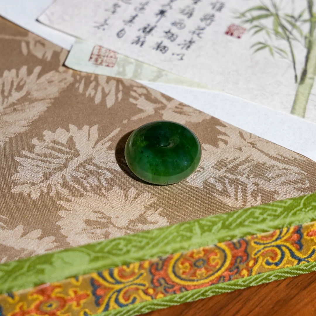 【产品部专享】天然和田玉碧玉平安扣天然珠宝默认微瑕多样性发一cg