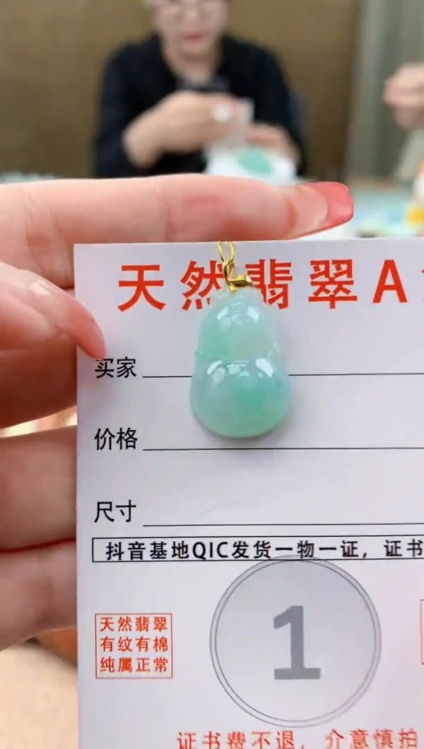 颈饰未镶嵌翡翠天然A货翡翠挂件