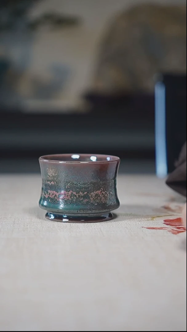 其他五大名窑-钧窑束腰杯
